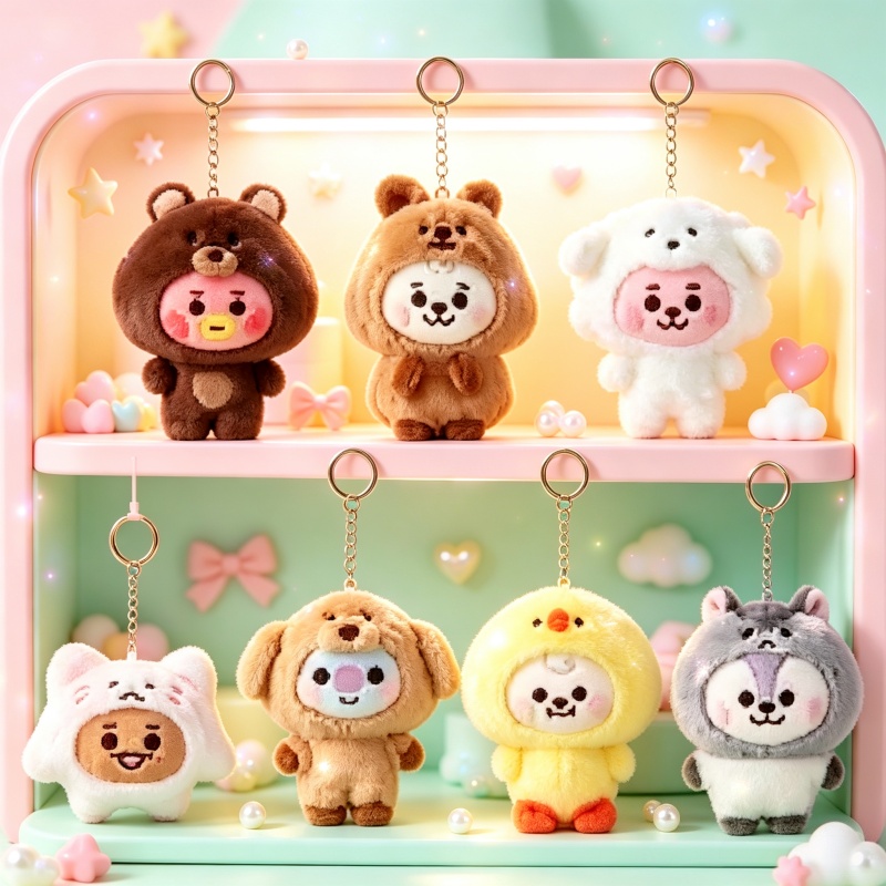 Anime Merchandise Bag - BT21 Chimmy Cooky Koya Shooky Tata,